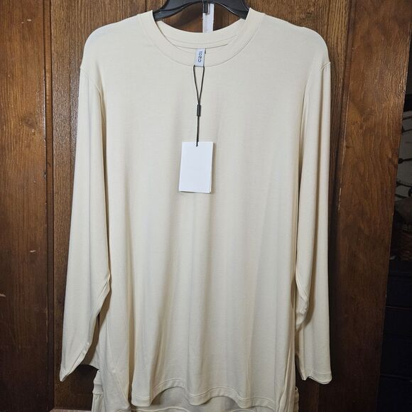 C202 Soft XL Cream Lounge Set Two Piece Matching Outfit Set Loose Fit Tracksuit - Picture 3 of 7